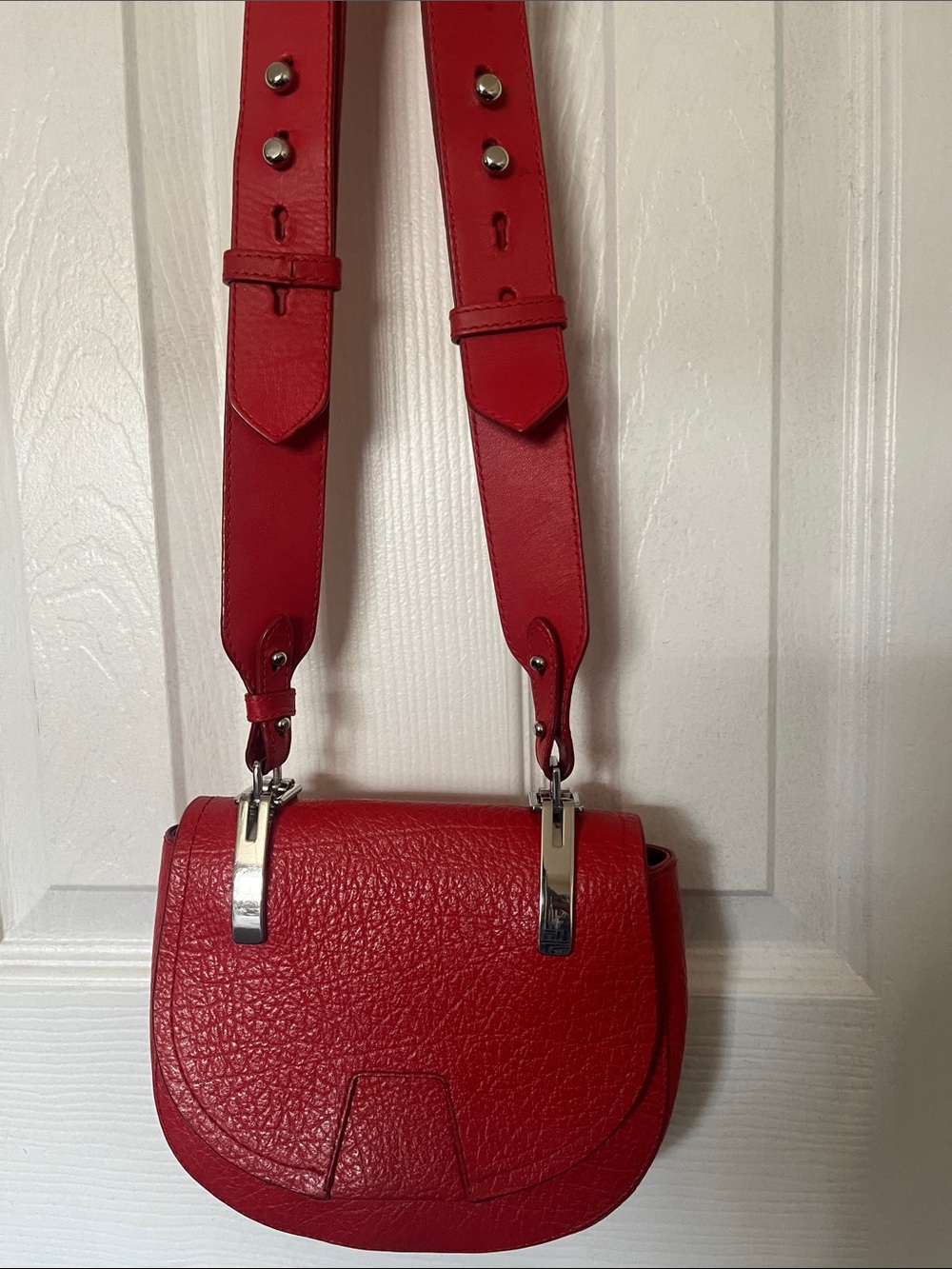MOSSIMO DUTTI  COW LEATHER Crossbody /Saddle Bag EUC